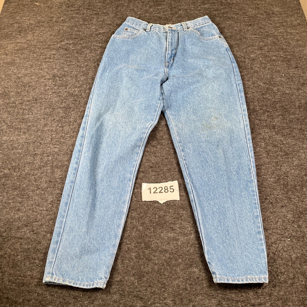 Vintage Kings Bay Mom Jeans Womens 10 Blue Denim Cotton Light Wash Tapered Leg